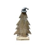 Petti Rossi Wooden Christmas Trees With Santa Hat