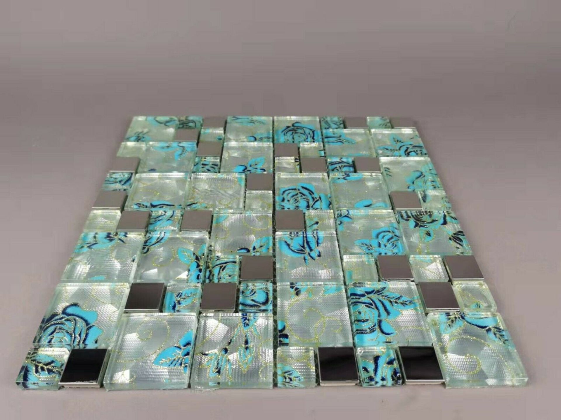 One Square Metres - Stock Clearance High Quality Glass/Stainless Steel Mosaic Tiles - 11 Sheets - Bild 5 aus 5