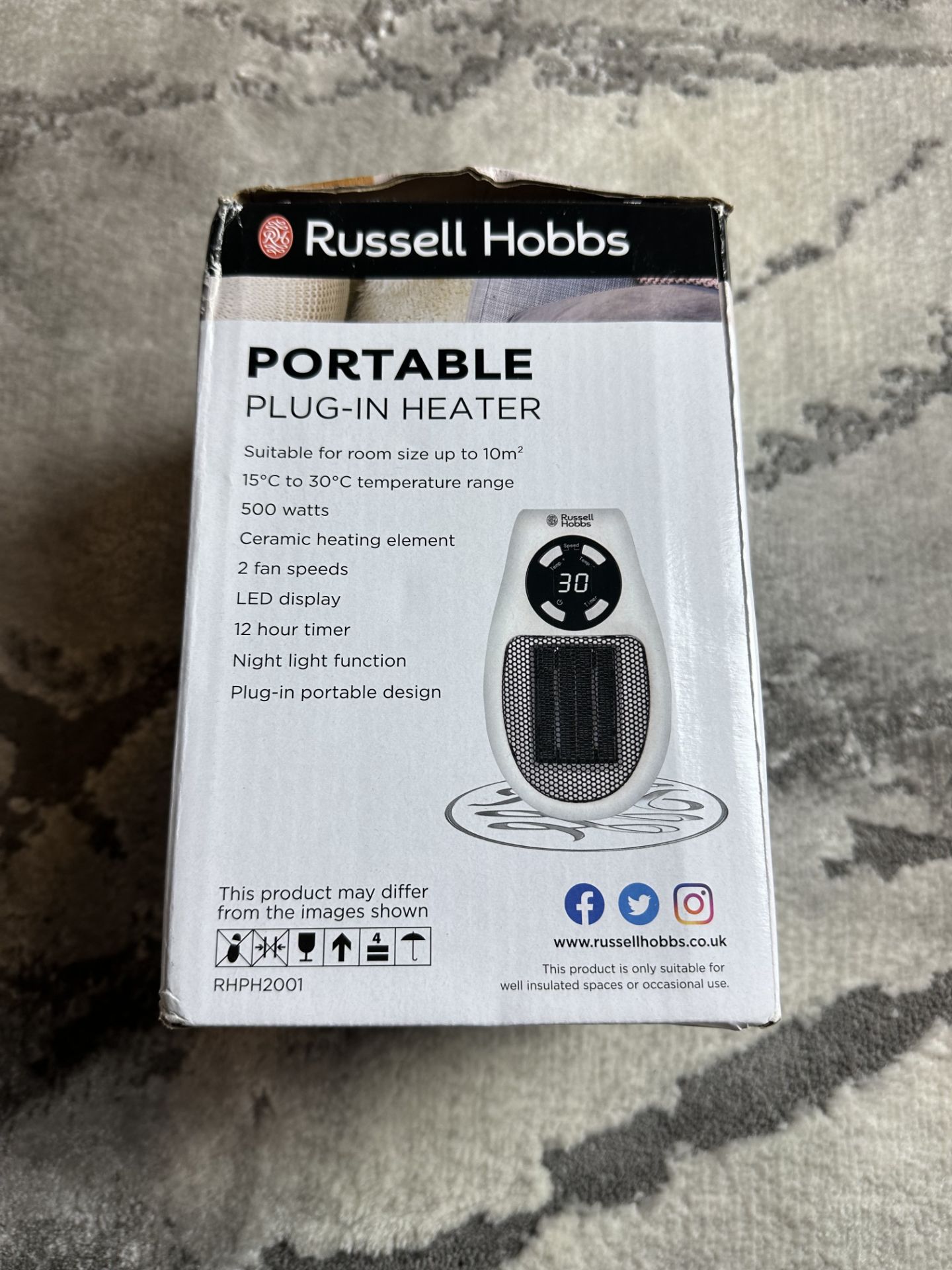 Russell Hobbs Portable Heater - No VAT - Bild 3 aus 3