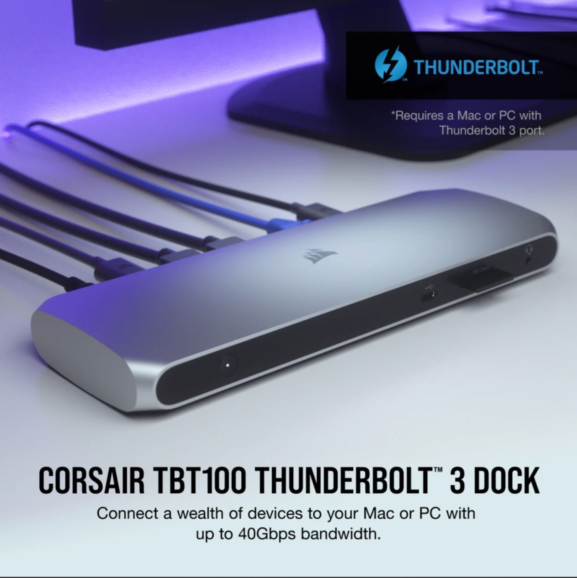 Corsair TBT100 Thunderbolt 3 Dock - Image 9 of 12