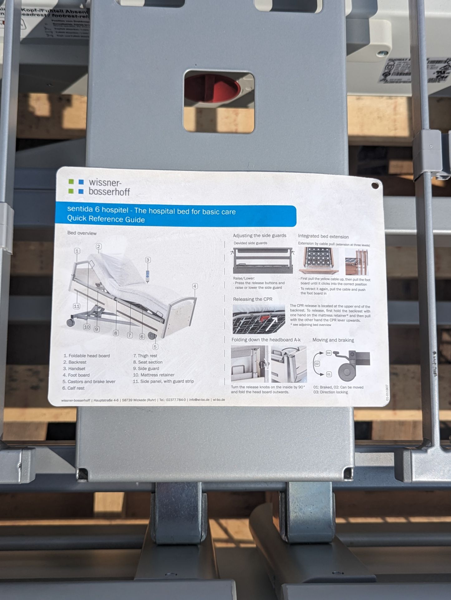 Wissner Bosserhof Sentida 6 Hospital bed - Image 3 of 7