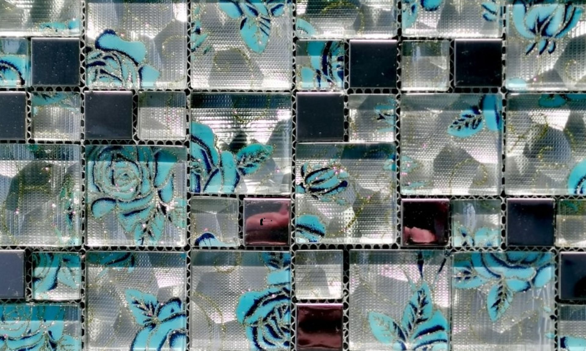 2 Square Metres - High Quality Glass/Stainless Steel Mosaic Tiles - Bild 5 aus 5