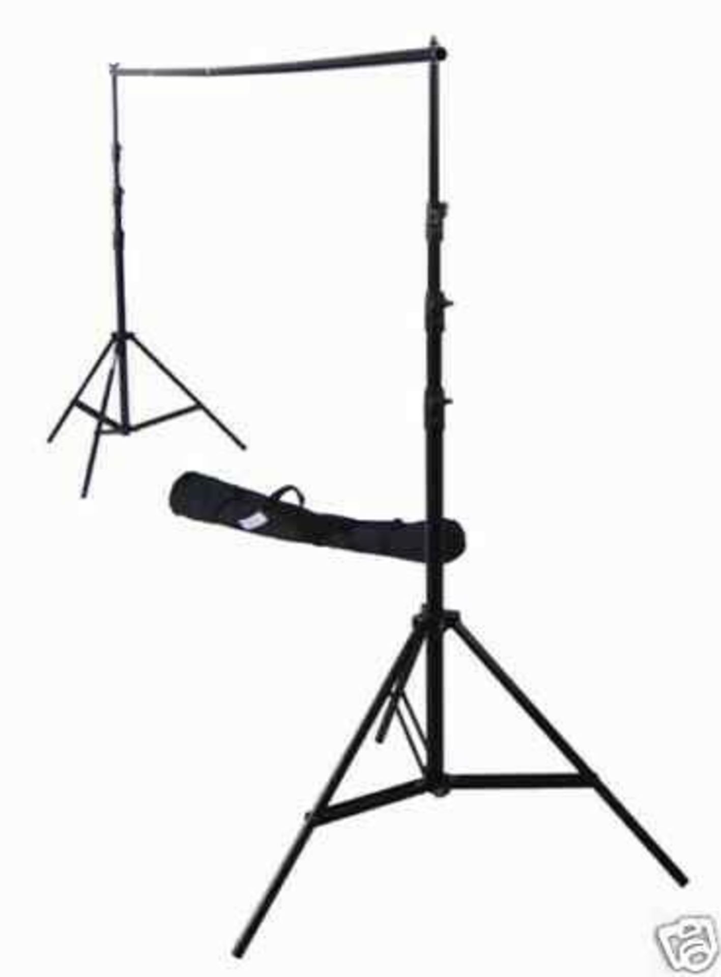 8 Sets of Photography Studio Background Support Stand With Backdrops and Carry Bags