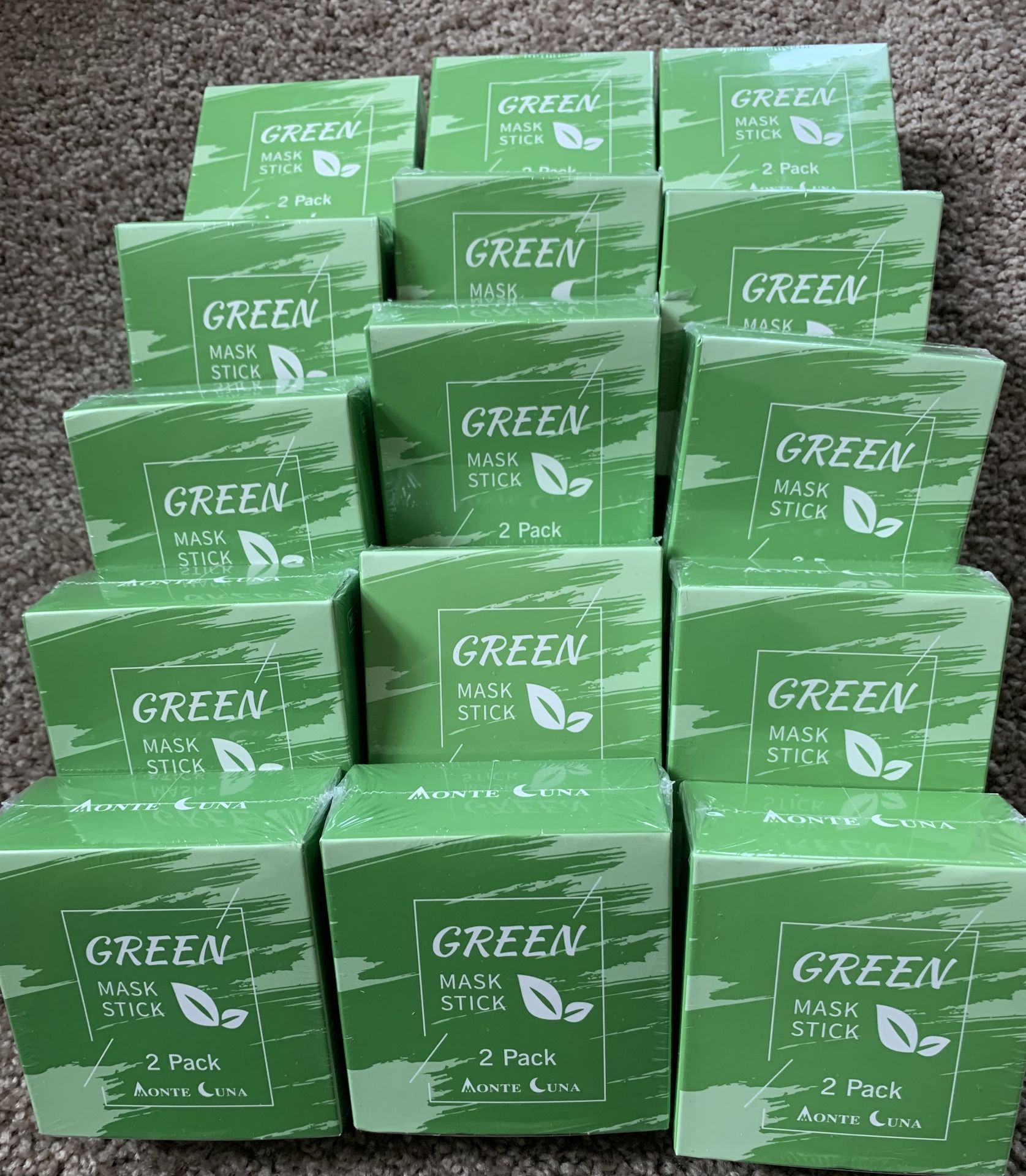 Job Lot of 15 Packs of Green Tea Oil Control Clay Stick Face Mask ( 2 Sticks In Each Box) - Bild 2 aus 4