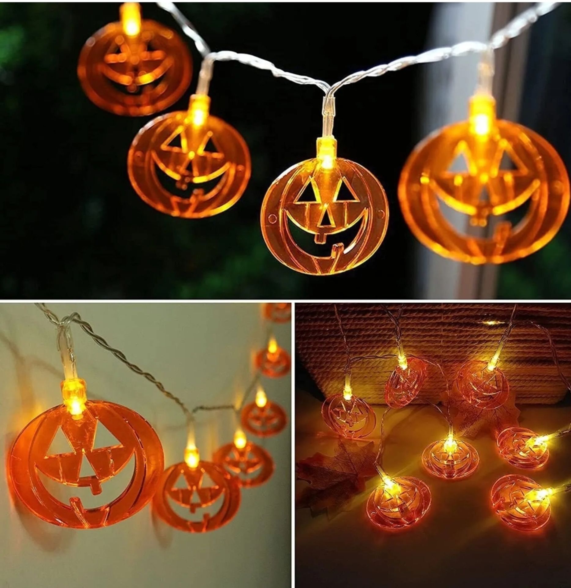 24 x Packs Assorted Halloween Lights Pumpkins, Spider, Ghosts and Bat - Image 4 of 5