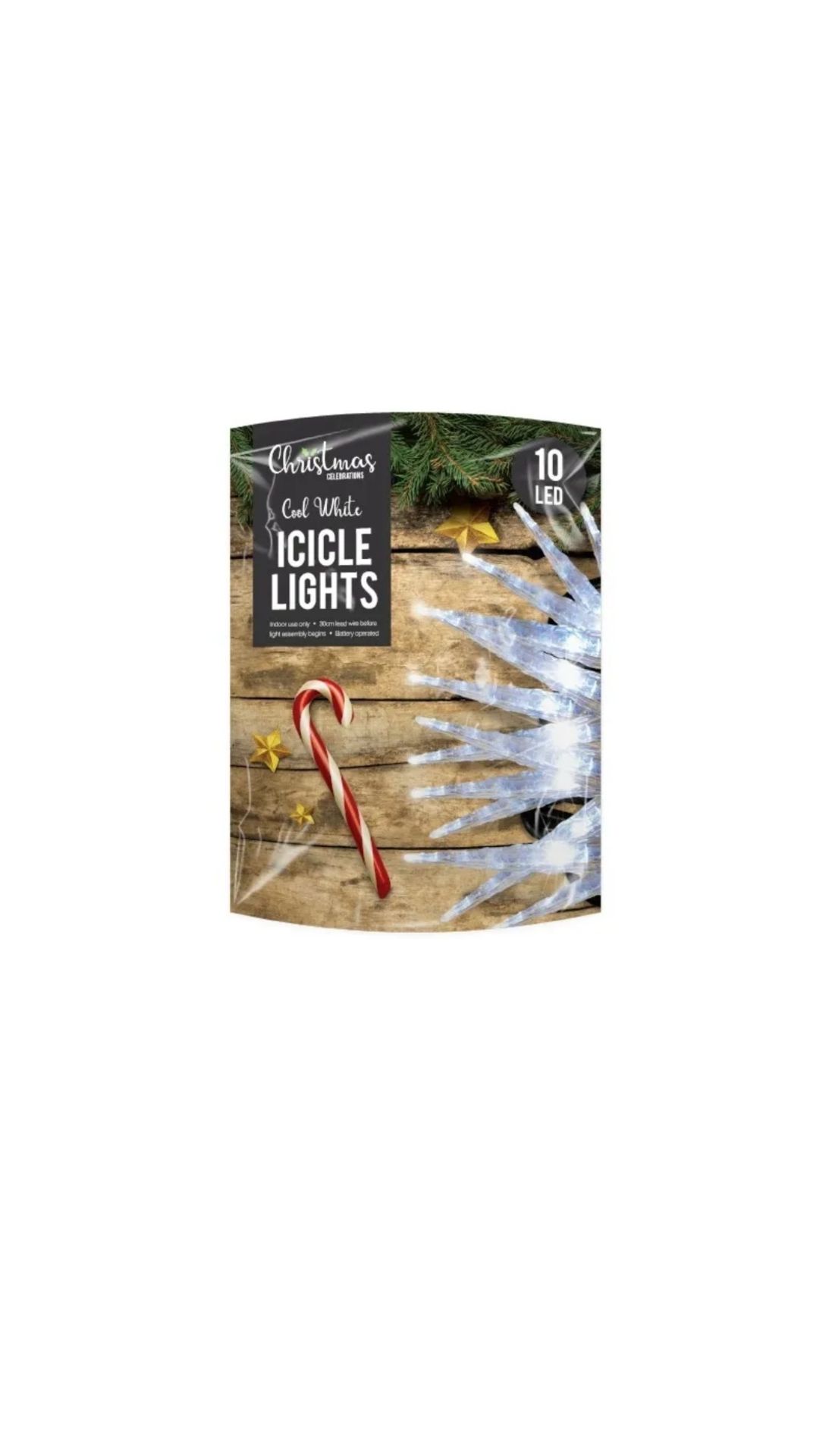 24 x Packs White LED Christmas Icicle Lights 100cm