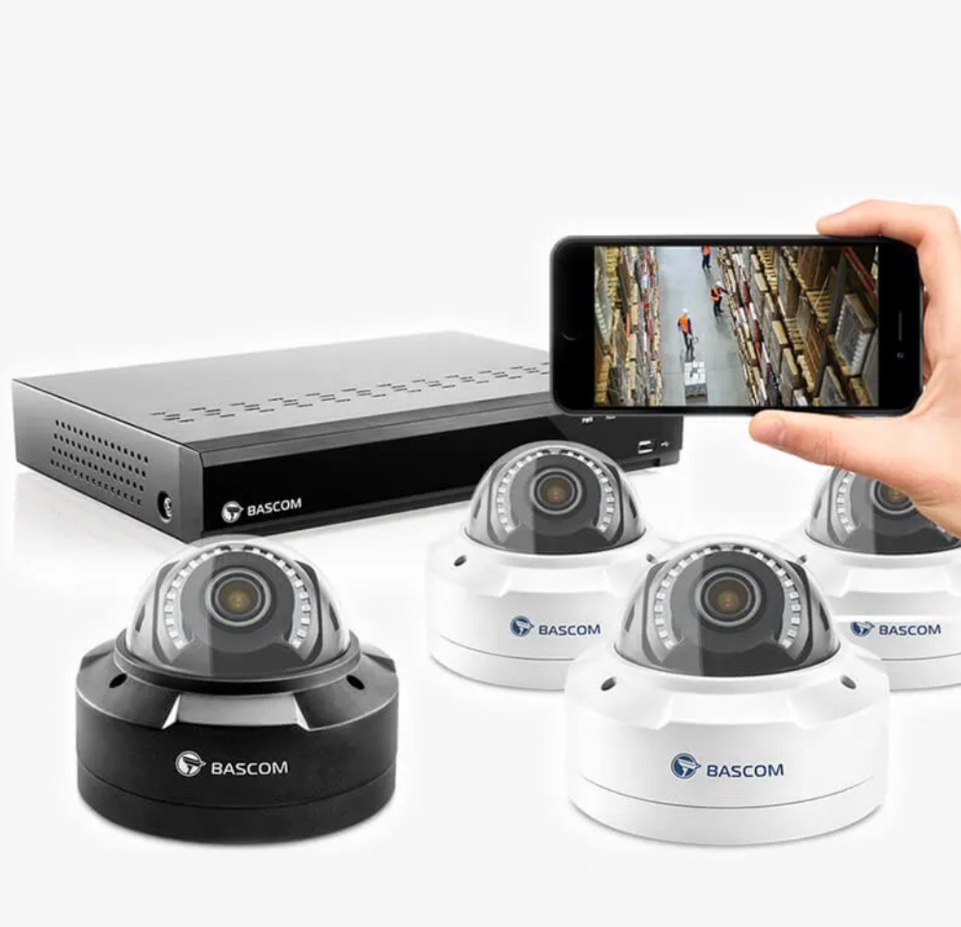 Bascom CCTV Security System Including 4 x Cameras + Video Recorder & Accessories - Bild 7 aus 10