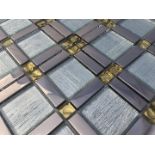 One Square Metre - Stock Clearance High Quality Glass/Stainless Steel Mosaic Tiles - 11 Sheets