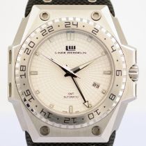Linde Werdelin / Unworn Biformeter GMT - Gentlemen's Steel Wrist Watch