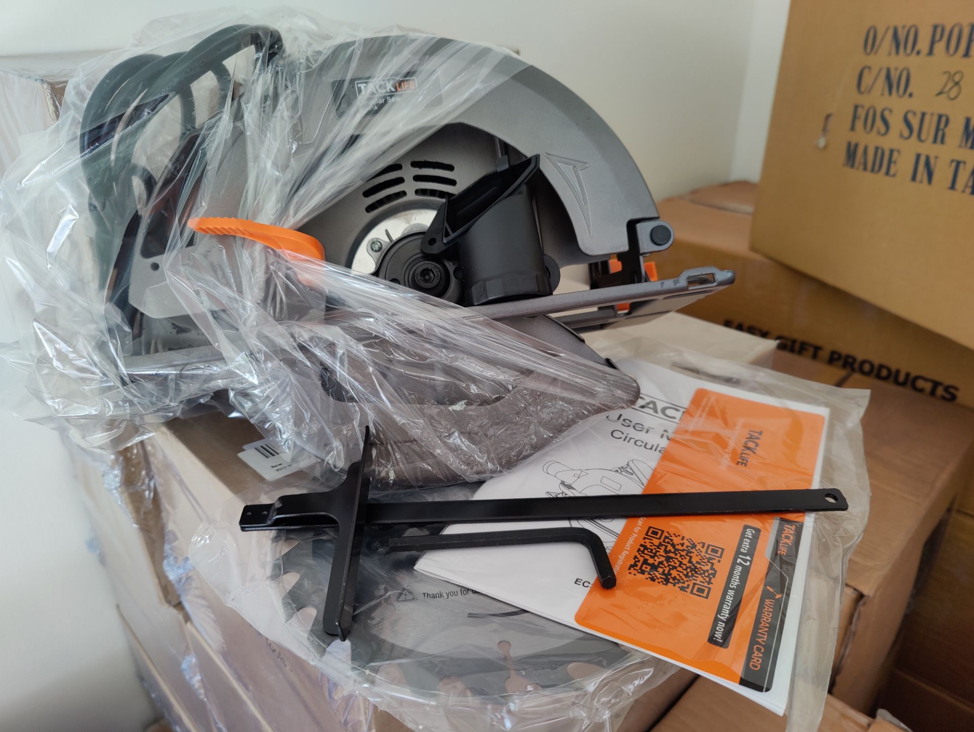2 x Trade Lot New Boxed Tacklife Electric Circular Saw, 1500W, 5000 RPM With Bevel Cuts 2-3/5' - Image 4 of 4