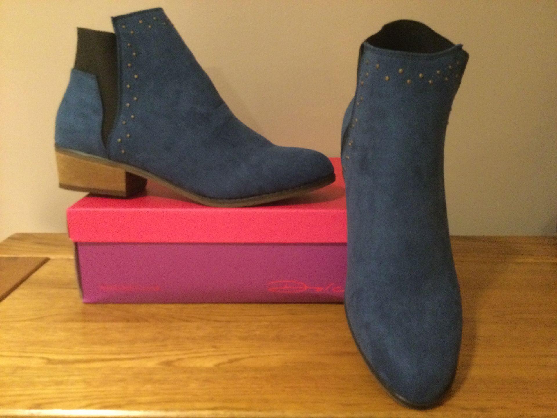 Dolcis “Wendy” Ankle Boots, Size 7, Blue - New RRP £45.00