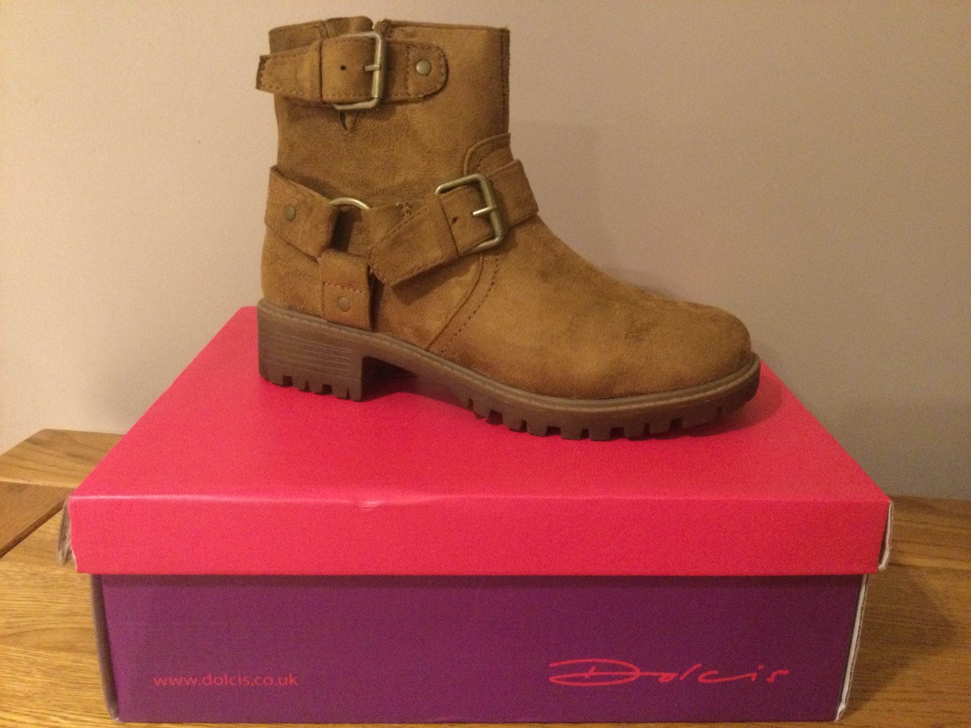 Dolcis “Davis” Ankle Boots, Size 3, Tan - New RRP £49.00 - Bild 3 aus 5