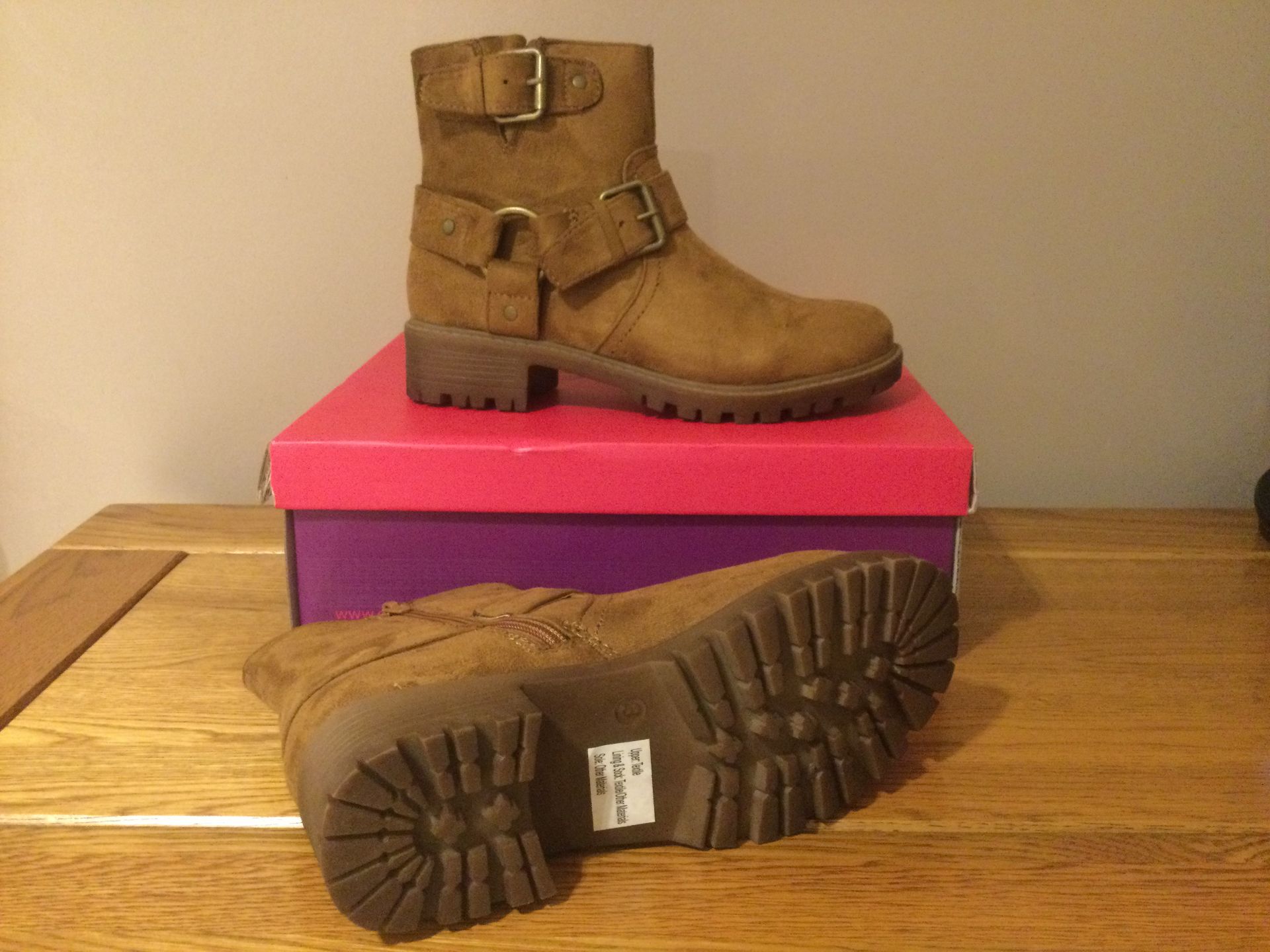 Dolcis “Davis” Ankle Boots, Size 3, Tan - New RRP £49.00 - Bild 5 aus 5