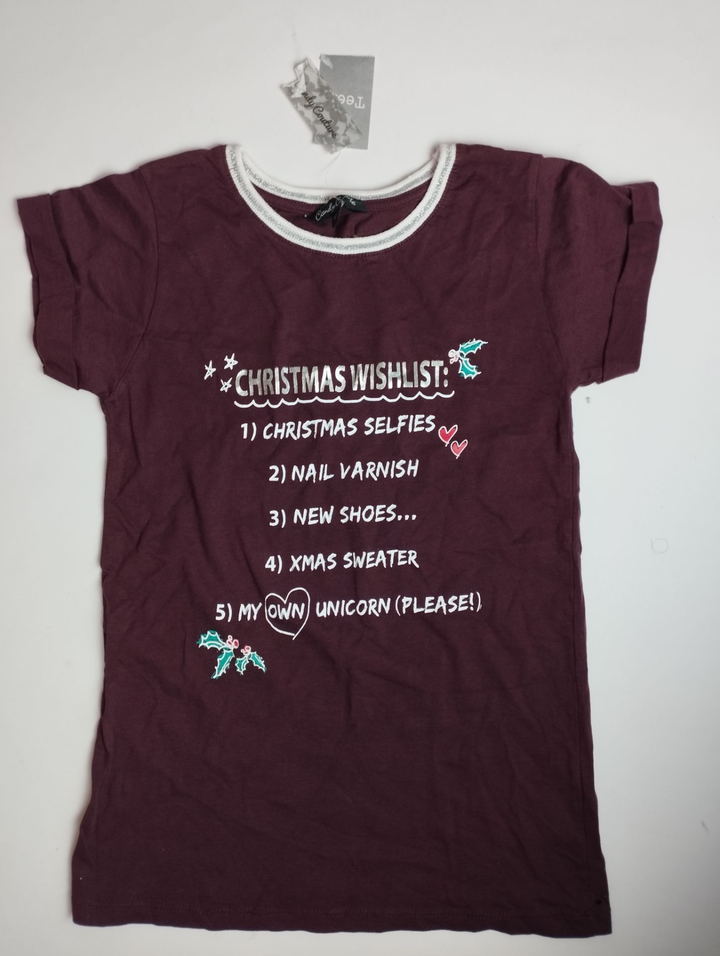 14 x Girls Christmas Cotton T-Shirt New Tags Age 9 10/11 Matalan RRP £98 - Bild 3 aus 4