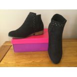 Dolcis “Wendy” Ankle Boots, Size 4, Black - New RRP £45.00