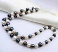 Cultured Pearl Necklace Silver Clasp New With Gift Box