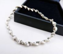 Italian Sterling Silver Bracelet With Gift Pouch