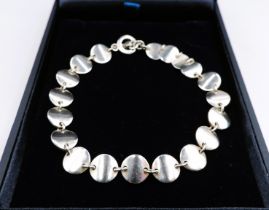 Sterling Silver Modernist Bracelet With Gift Pouch