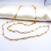 9K Yellow Gold Chain Link Necklace 60 cm (24 Inches) 6.9 Grams