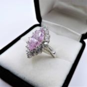 Sterling Silver Gemstone Ring 7 cts New With Gift Pouch.