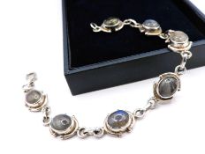 Artisan Sterling Silver Moonstone Bracelet With Gift Box