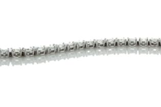 18ct White Gold Tennis Diamond Bracelet 12.68 Carats