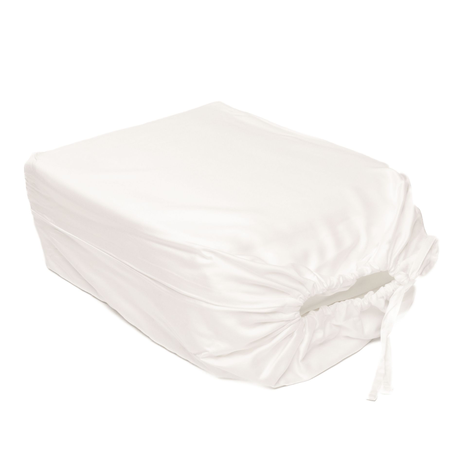 6 x White Bamboo Bed Linen Set (Double) - Duvet Cover, Fitted Sheet, Flat Sheet, 2 Pillowcases - Image 8 of 9