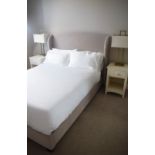 4 x White Bamboo Bed Linen Set (King) - Duvet Cover, Fitted Sheet, Flat Sheet, 2 Pillowcases