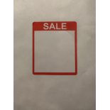 1000 Bright Red Sale Price Point Stickers, Sticky Labels 60 x 70