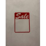 1000 Bright Red Sale Price Point Stickers, Sticky Labels 40 x 50