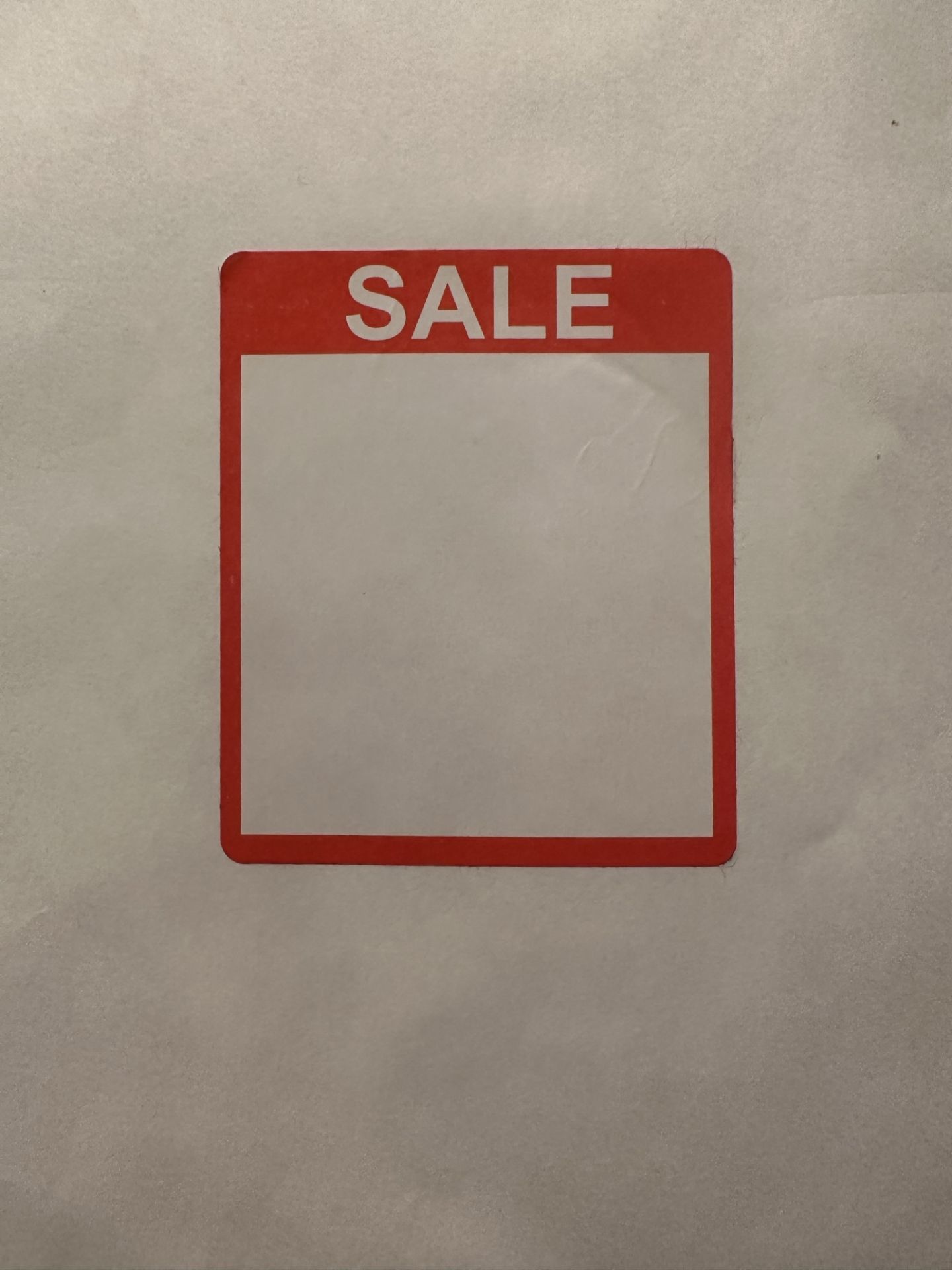 1000 Bright Red Sale Price Point Stickers, Sticky Labels 60 x 70