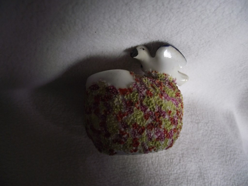 19th Century Staffordshire Pottery ""Bird on Nest"" Quill Holder - Image 13 of 15