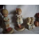 6 x Vintage Mabel Lucie Attwell Figurines - Made By Enesco - 1990's