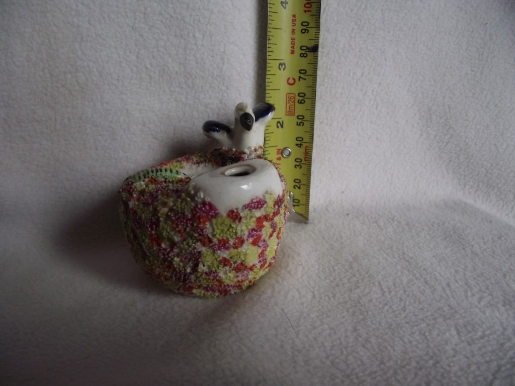 19th Century Staffordshire Pottery ""Bird on Nest"" Quill Holder - Image 14 of 15