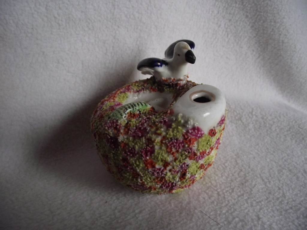 19th Century Staffordshire Pottery ""Bird on Nest"" Quill Holder - Image 3 of 15