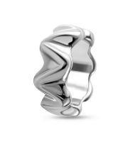 New! Sterling Silver Wavy Band Ring