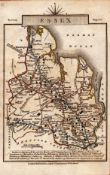 Essex John Cary’s 1792 Antique George III Coloured Engraved Map.