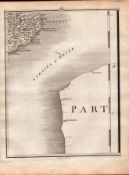 Dover Straits Channel Ports Calais John Cary's Antique George III 1794 Map.