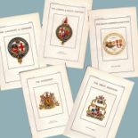 Collection 11 Railway Services Crest & Coat of Arms Antique Book Plates.
