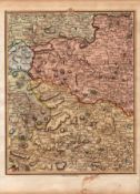 Durham Bishop Auckland Darlington John Cary’s Antique George III 1794 Map.