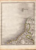 Lundy Island Camelford Launceston Padstow John Cary's Antique 1794 Map.