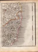 Norfolk Broads & The Suffolk Coast John Cary’s Antique 1794 George III Map.
