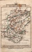 Hampshire John Cary’s 1792 Antique George III Coloured Engraved Map.