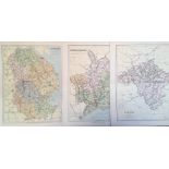Collection of 23 Antique Coloured Victorian Maps By JHF Brabner.