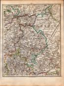 Cambridge St Neots Bedford Biggleswade John Cary’s Antique 1794 Map.