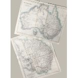 Antique Coloured Detailed Map Australia & New South Wales.