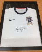 Roy Hodgson Signed England Shirt Framed