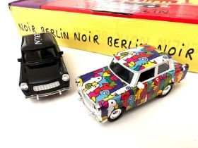 Thierry Noir (b.1958) Pair of ‘Heads’ Berlin Trabant Cars In Colours By Thierry Noir In Box, 1994