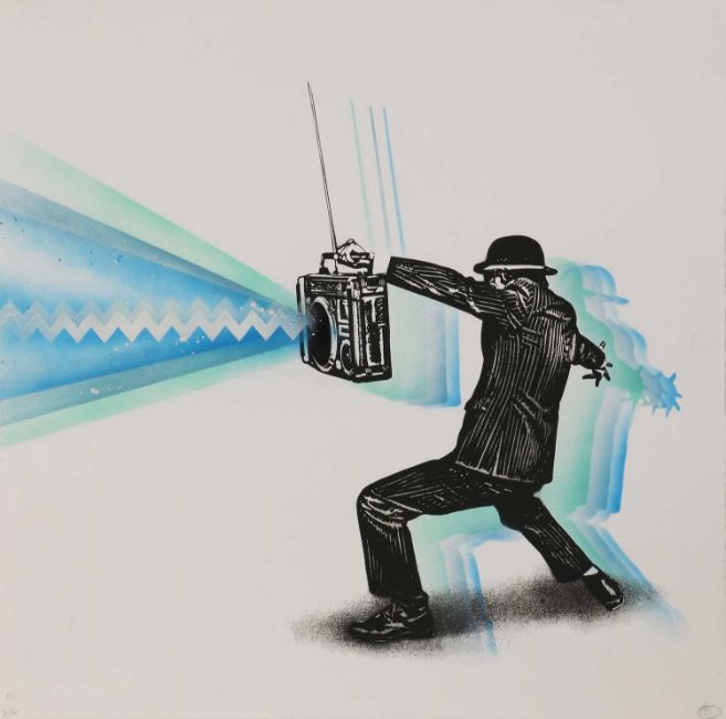 Nick Walker (b.1969) 'Boom Box Vandal' Screenprint In Blue & 1st Edition, A Sequence Of Events - Image 6 of 21