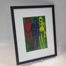 Julian Opie (1958-), Krobath, 3D Lenticular Moving Image, in Vibrant Colour, Framed, 2019